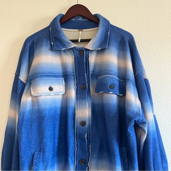 NWOT Free People Printed Ruby Jacket in Deep Sea Comb Size Medium - Picture 3 of 11